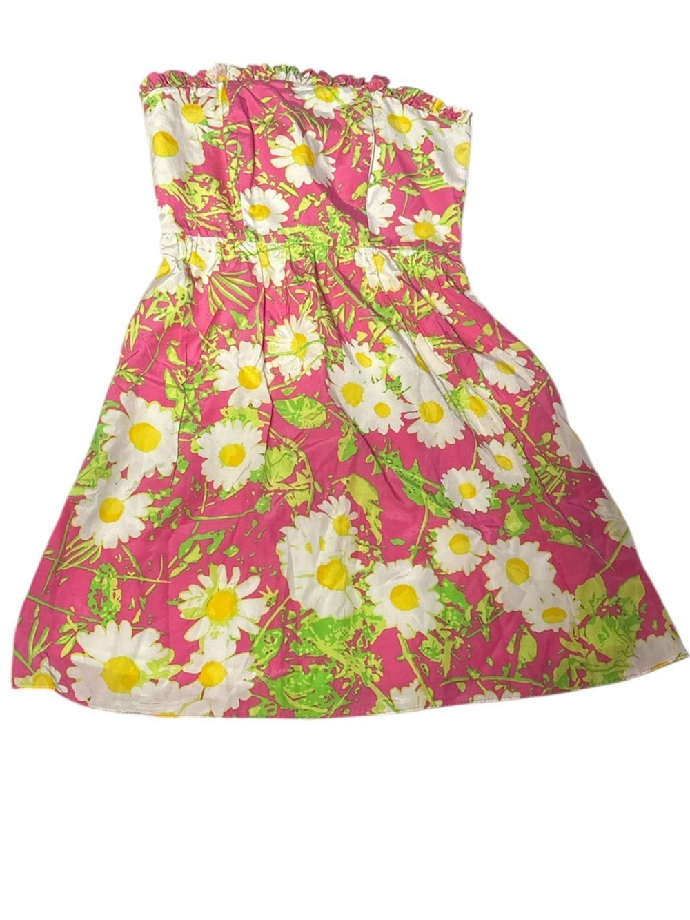 Lilly Pulitzer Briddie Strapless daisy silk dress size 0